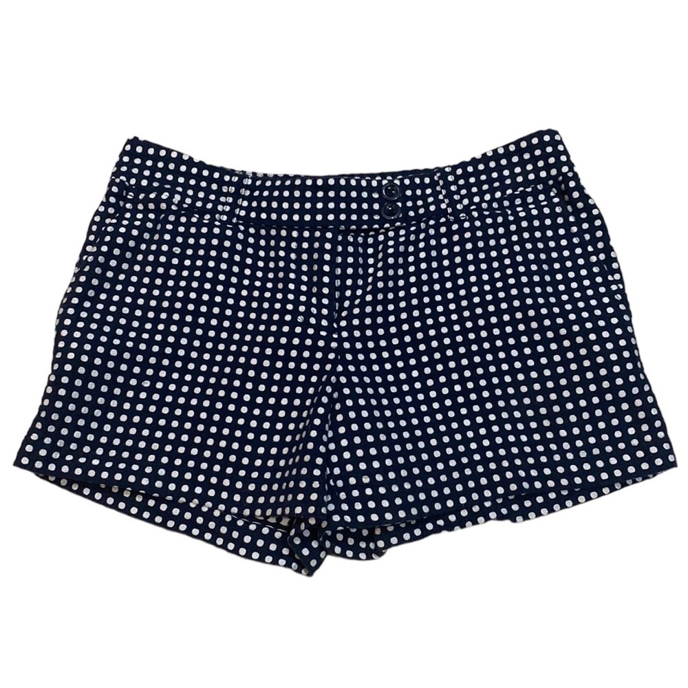 Vineyard Vines Navy Polka Dots Boutique Women's Shorts Size 2 Cotton 4 pockets